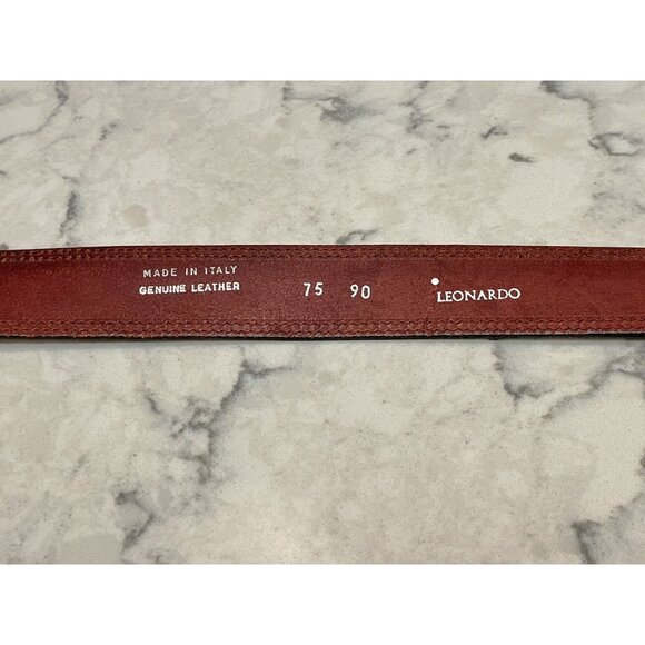 Leonardo‎ Red Italian Leather Belt Western 75/90, 1” Wide - Picture 6 of 9